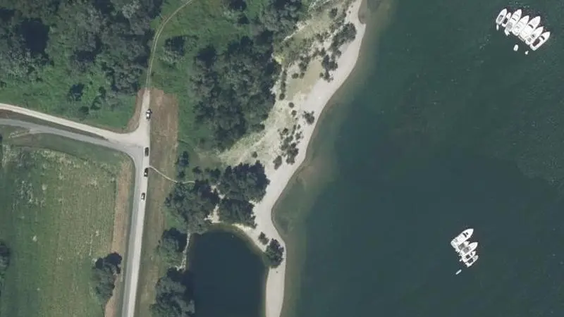 Vue aérienne : Plage de Gravière de Beinheim