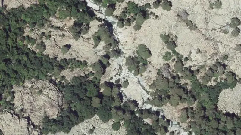 Vue aérienne : Baignade de l'Agnone