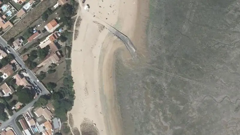 Vue aérienne : Plage de la Boirie