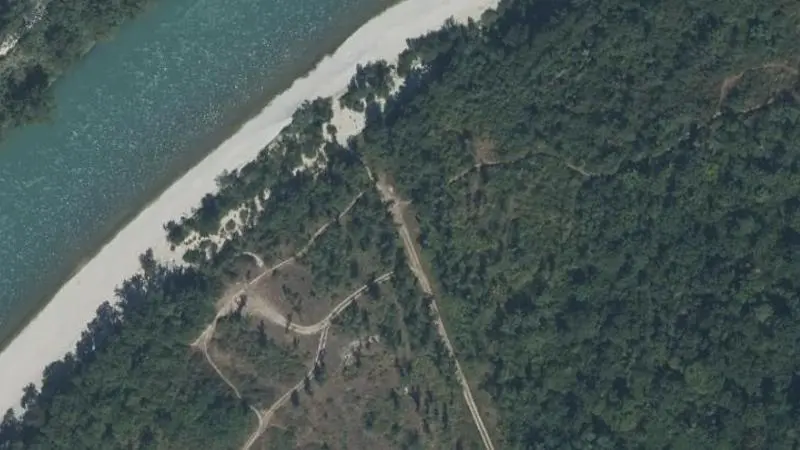 Vue aérienne : Plage du Rhône