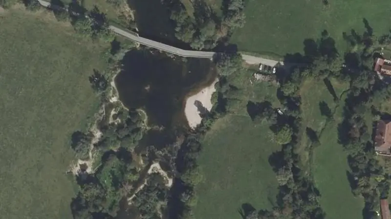 Vue aérienne : Plage de la Loue