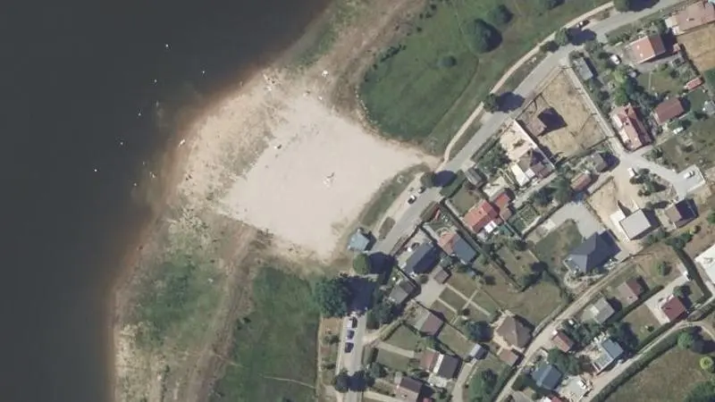 Vue aérienne : Plage des Américains