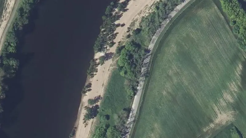 Vue aérienne : Plage de la Dordogne