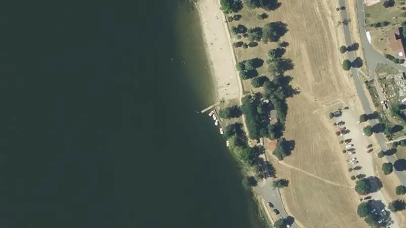 Vue aérienne : Barrage de Naussac - Plan d'eau du Mas d'Armand