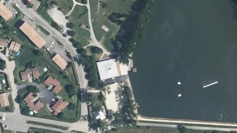 Vue aérienne : Site du Lac aux Ramiers