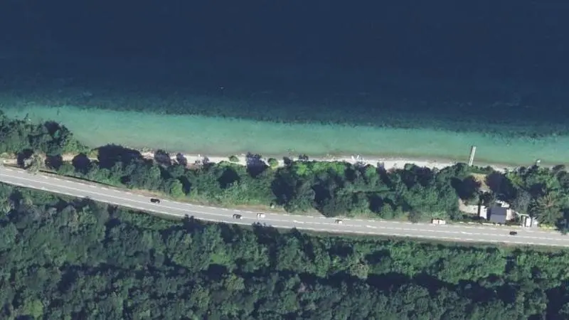 Vue aérienne : Plage des Chauffours