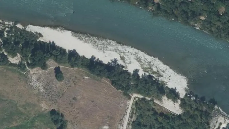 Vue aérienne : Plage du Rhône