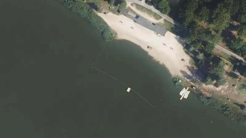 Vue aérienne : Base de Loisirs des Etangs de Hollande
