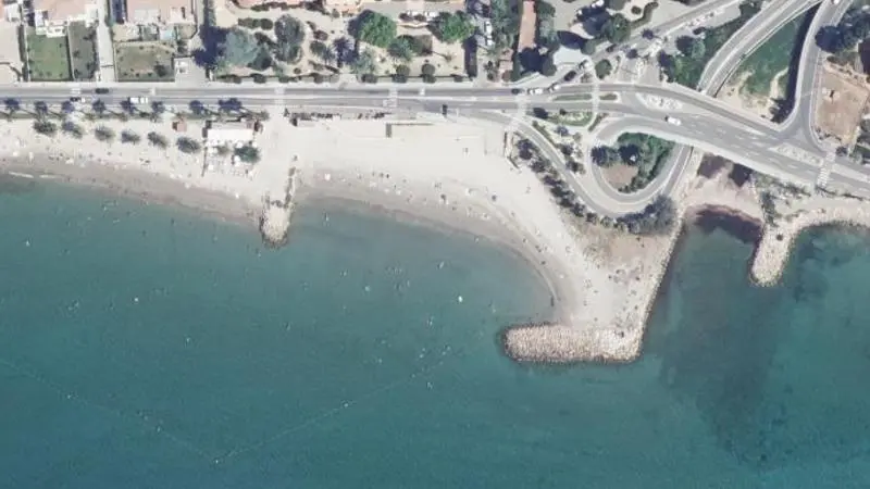 Vue aérienne : Plage du Grand Vallat