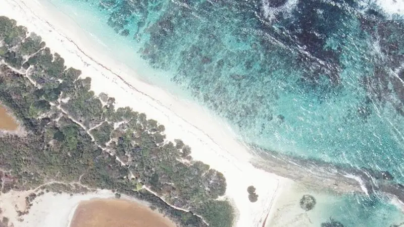 Vue aérienne : Pointe des Chateaux-Salines