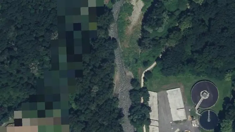 Vue aérienne : Plage de l'Adour