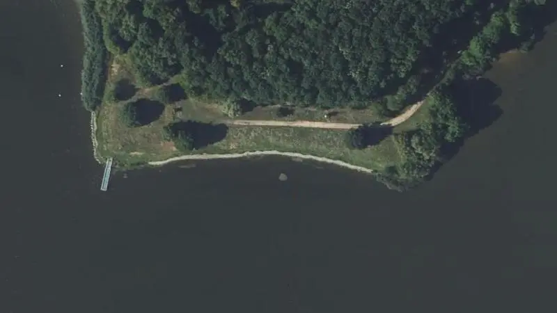 Vue aérienne : Plage du club de voile