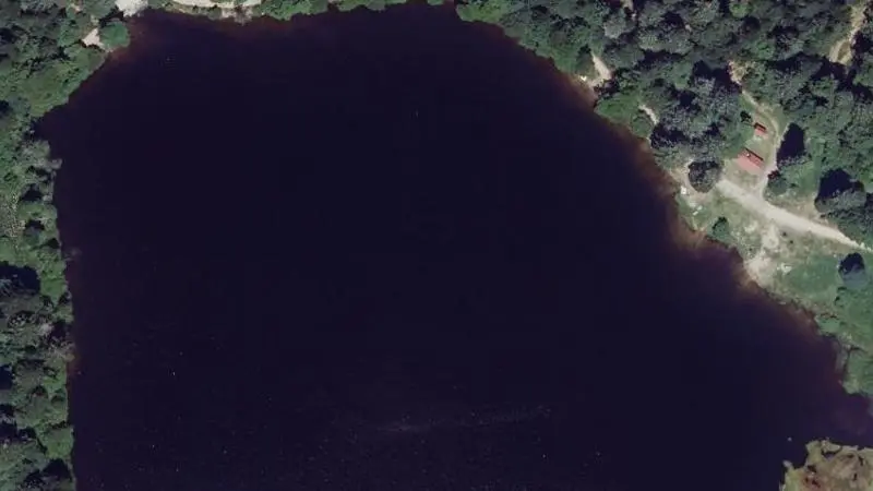 Vue aérienne : Plage du lac de Blanchemer