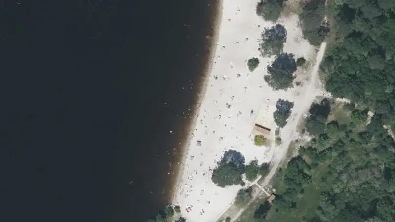 Vue aérienne : Lac Departemental Plage 2