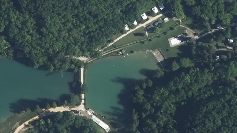 Vue aérienne : Camping Prive Vallon de Gerbal