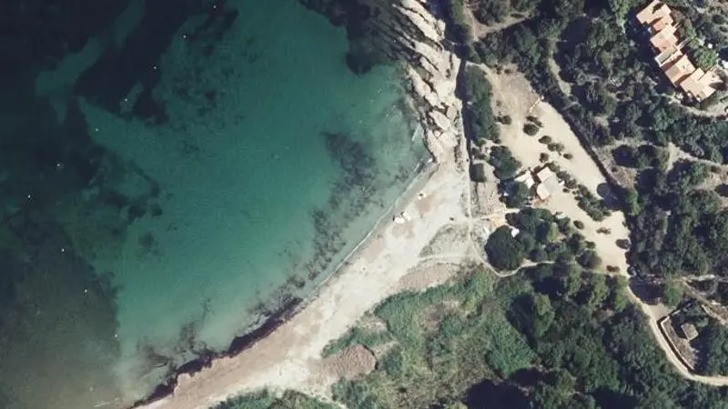 Vue aérienne : Plage d'Olzo