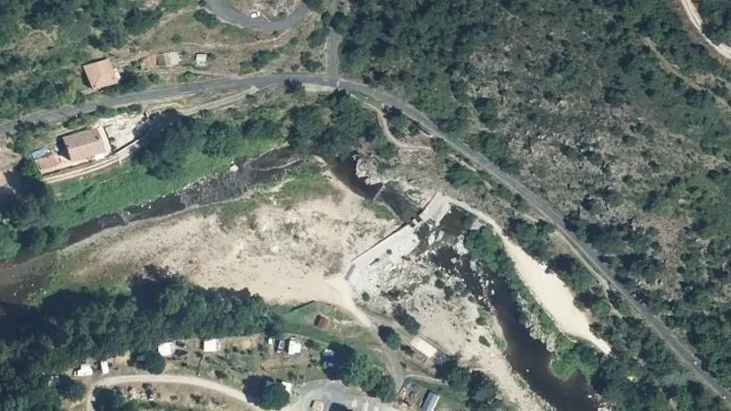 Vue aérienne : L'Eyrieux a la Plage du Chambaud