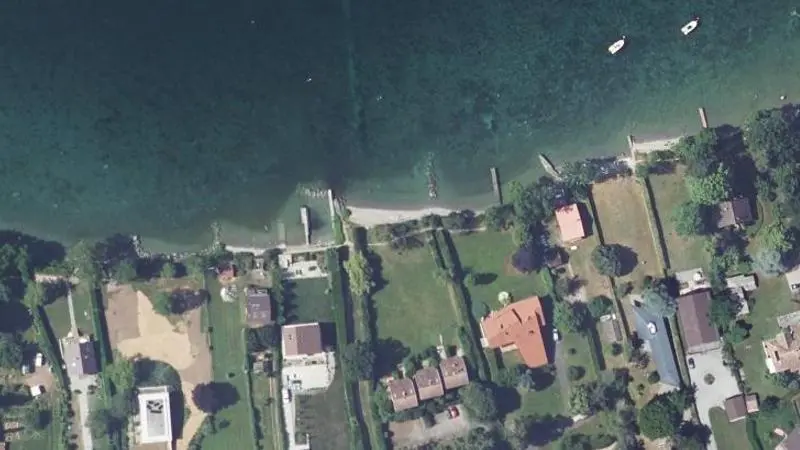 Vue aérienne : Plage du Léman