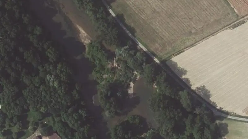 Vue aérienne : Plage de l'Aveyron