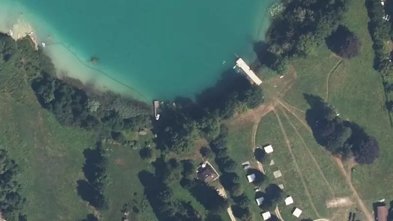 Vue aérienne : Plage Camping Ccas