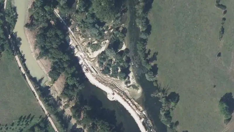 Vue aérienne : Plage de la Loue
