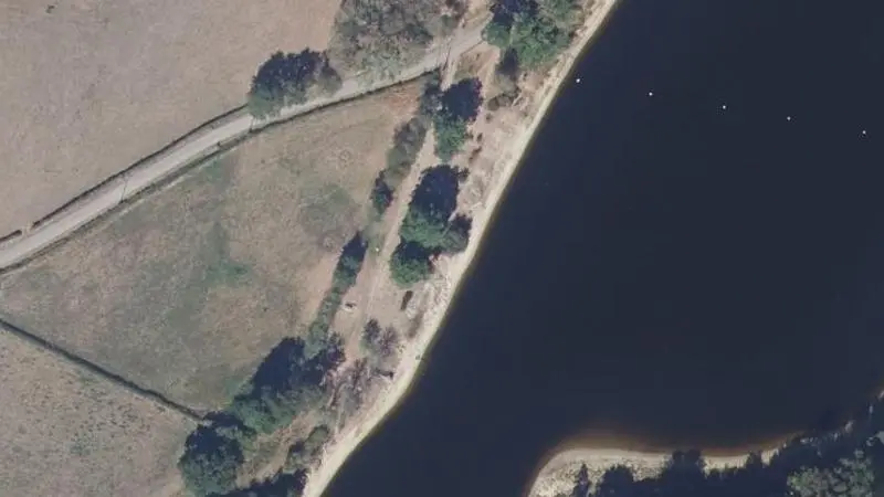 Vue aérienne : Plage de Réservoir du Crescent