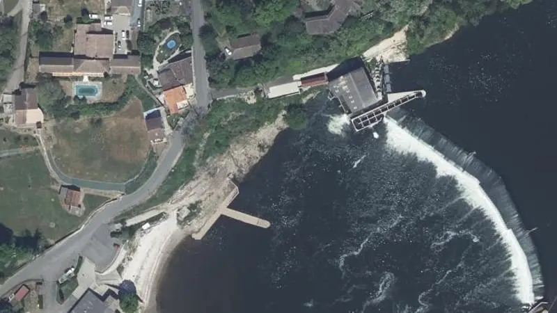 Vue aérienne : Plage Municipale Lot