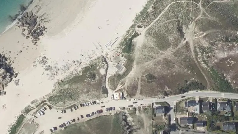 Vue aérienne : Plage des Amiets