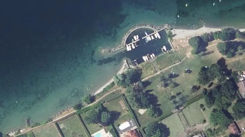 Vue aérienne : Plage du Léman