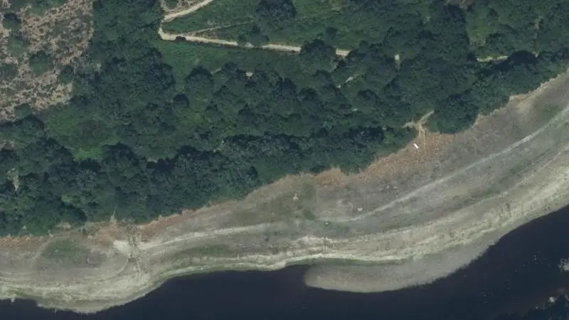Vue aérienne : Plage du Camping de la Taillade