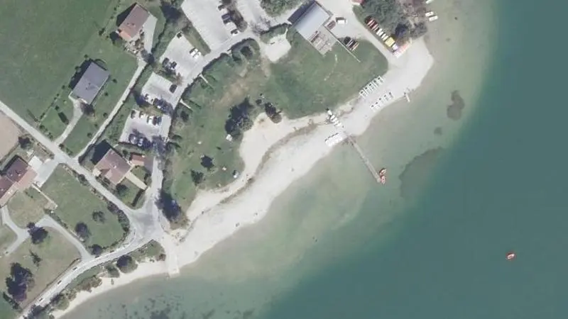Vue aérienne : La Plage des Grangettes