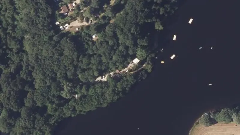 Vue aérienne : Camping Lous Suais