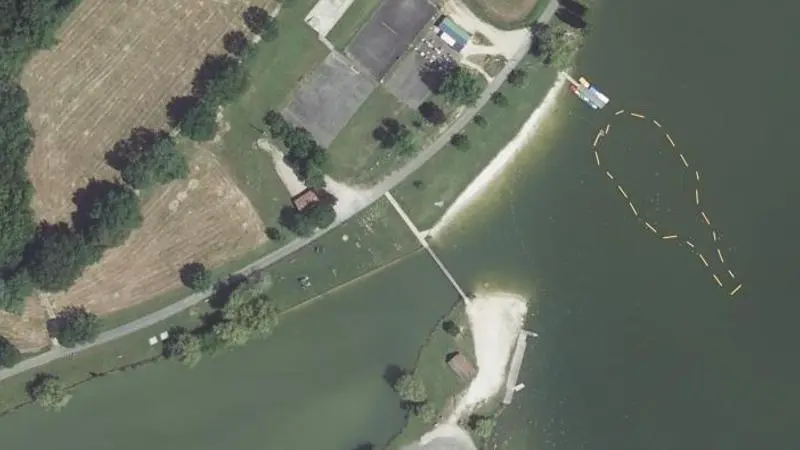 Vue aérienne : Lac Plage