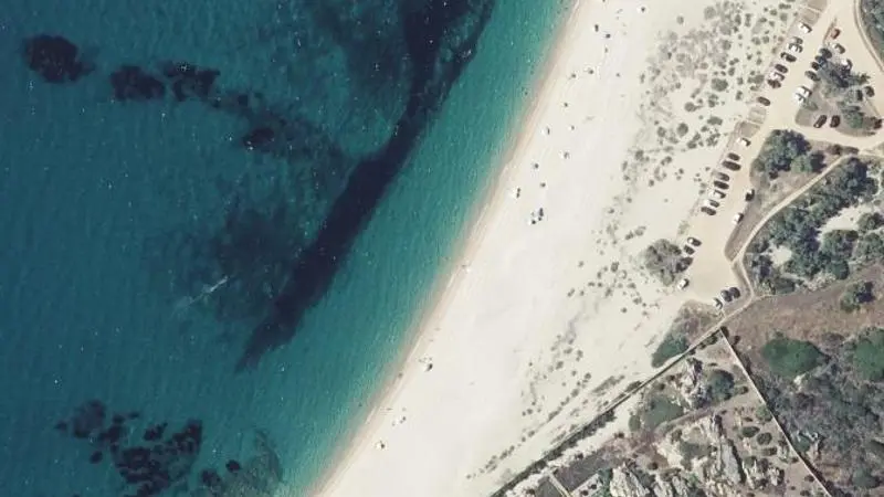 Vue aérienne : Plage du Lido (purraja)