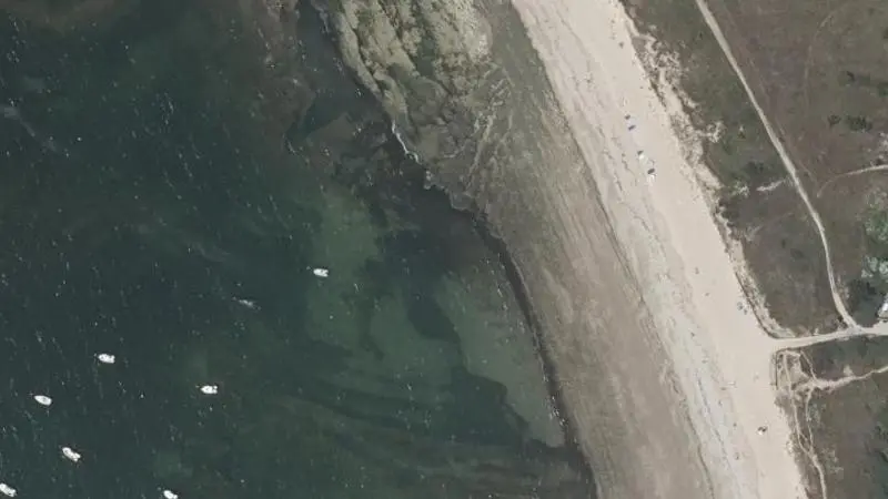 Vue aérienne : Plage de Domino (petite Plage)