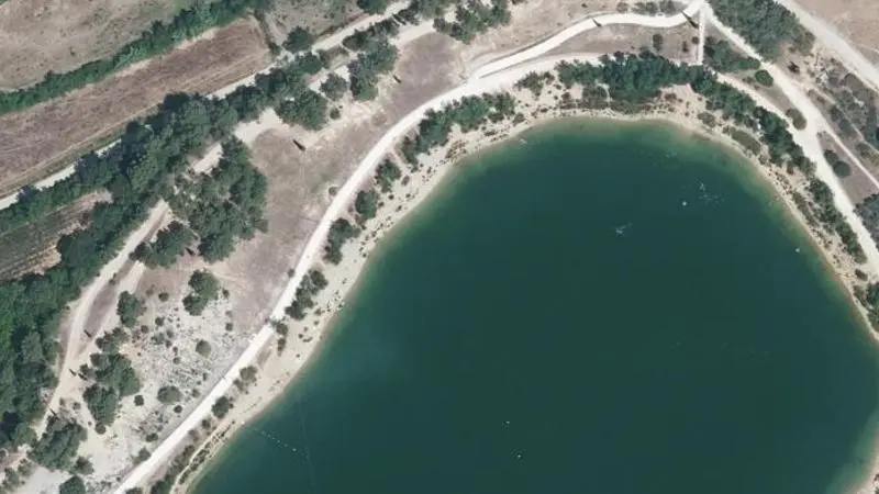 Vue aérienne : Plan d'eau de la Carriere