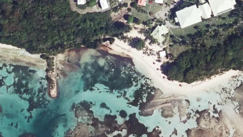 Vue aérienne : Anchorage-Anse des Rochers
