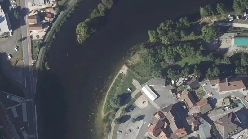 Vue aérienne : Plage du Doubs