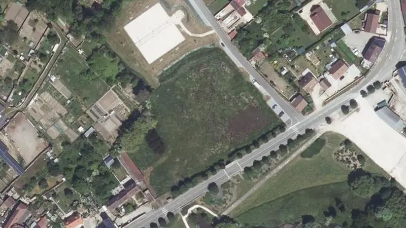 Vue aérienne : Baignade de l'Aunay