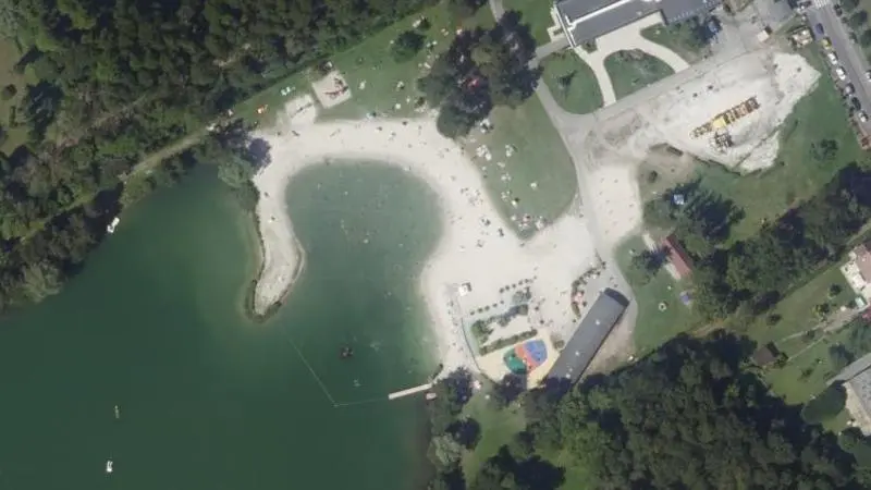 Vue aérienne : Plage de Souppes-sur-Loing