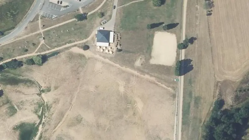 Vue aérienne : Plage de l'étang
