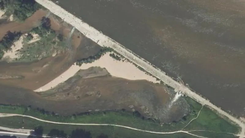 Vue aérienne : Plage de la Loire