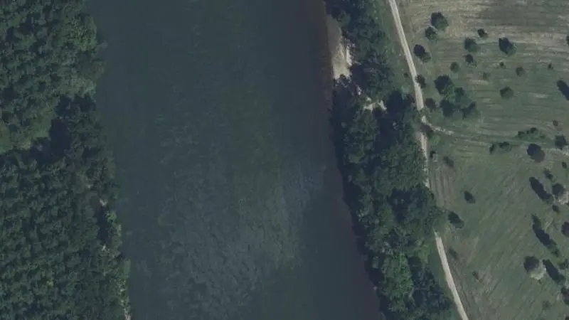 Vue aérienne : Plage Filhole Garonne