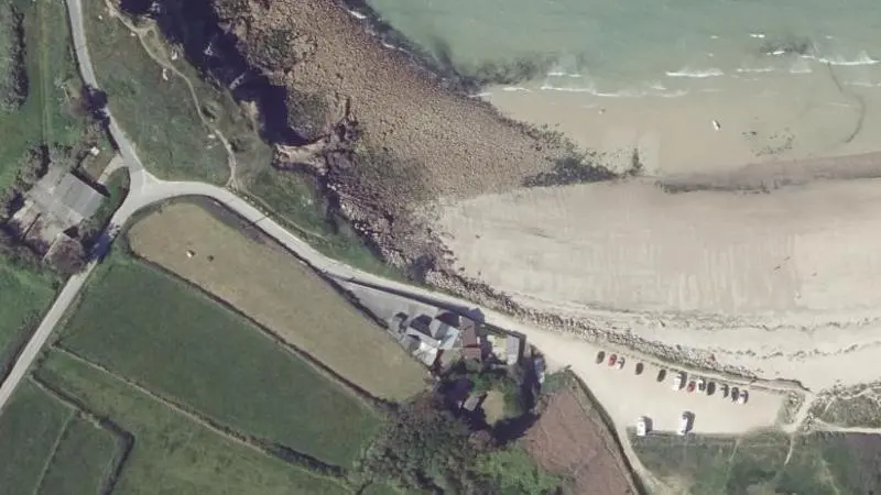 Vue aérienne : Anse de la Mondree