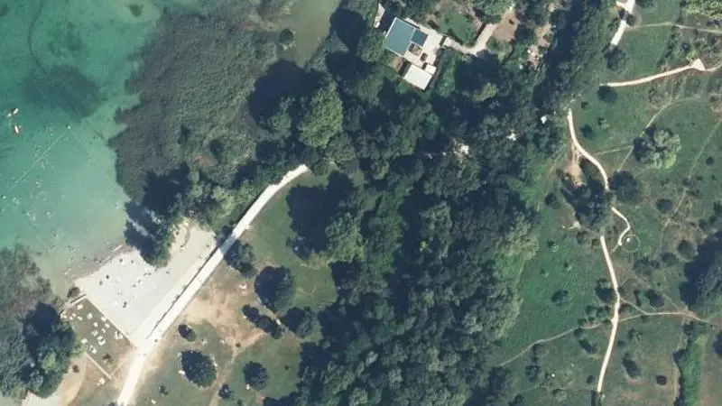 Vue aérienne : Plage Memard