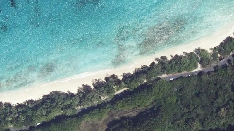 Vue aérienne : Anse Moustique