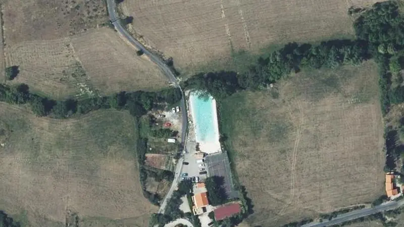 Vue aérienne : Baignade de Fosse
