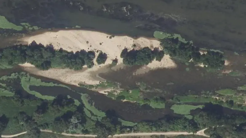 Vue aérienne : Plage de la Loire