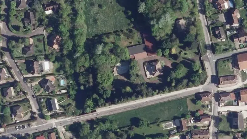 Vue aérienne : Baignade de l'Hozain