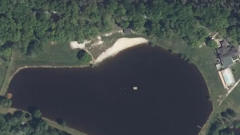 Vue aérienne : Camping Prive de Lislebonne